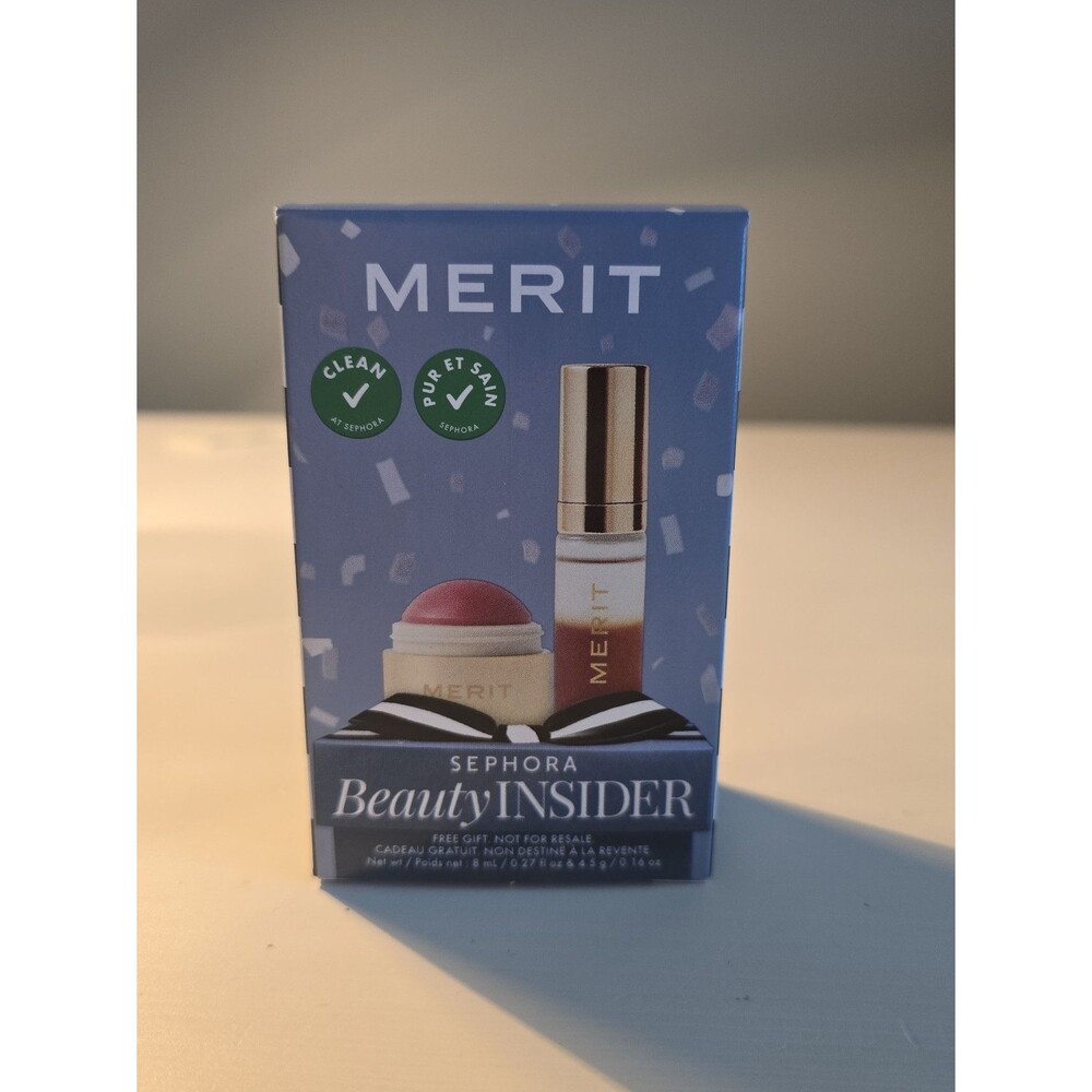 MERIT Flush Balm & Instant Glow Serum Minis Sephora Beauty Insider Kit, NIB